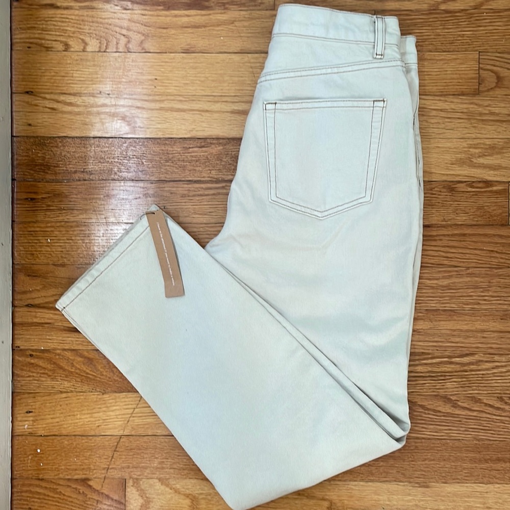Reformation Cynthia High Rise Straight Jeans in Bone